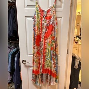 Pure Silk red pattern Johnny Was dress